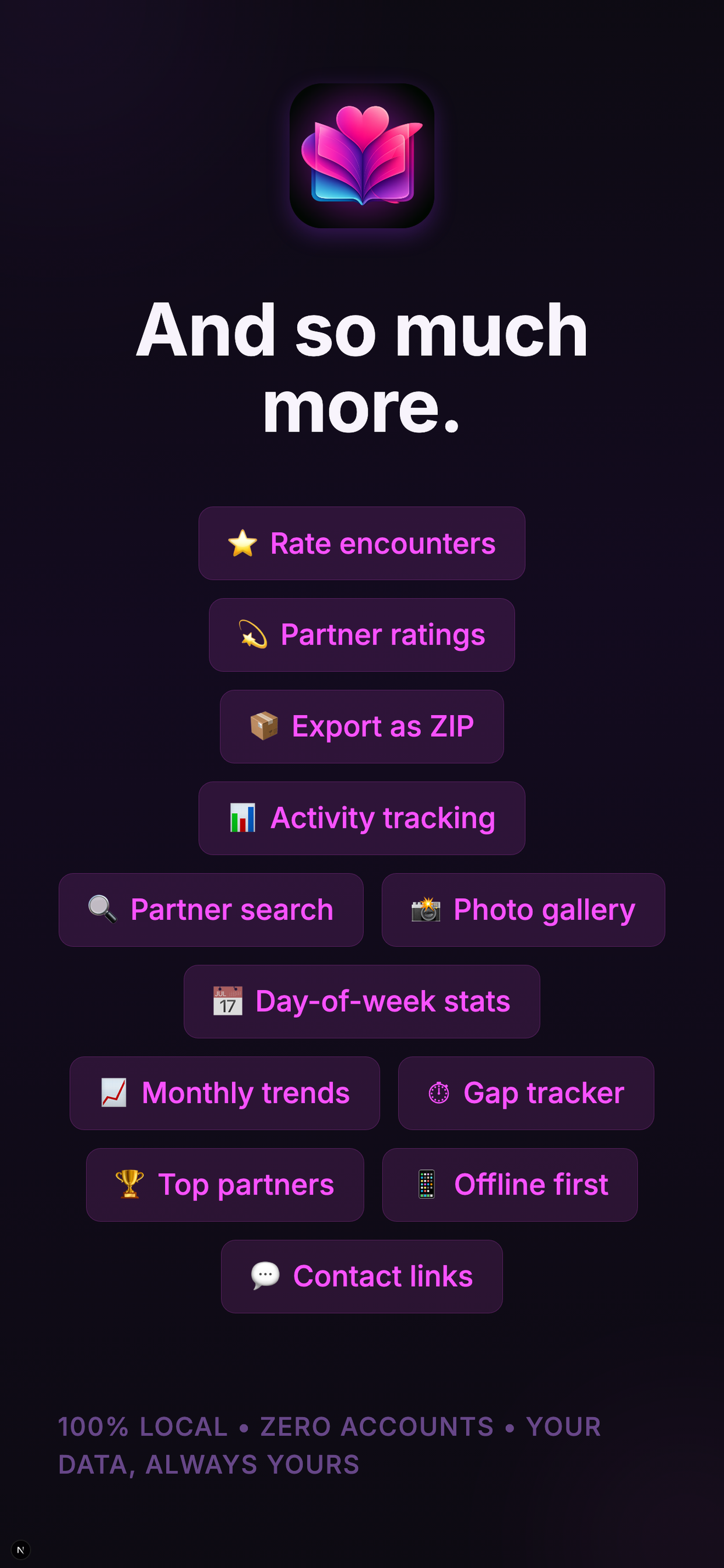 More app features overview